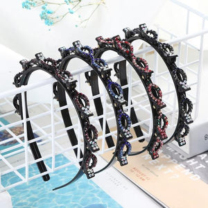 مقبض الشعر للنساء. مقاطع مزدوجة من الحلقات الثابتة.إكسسوارات شعر نسائية أنيقة